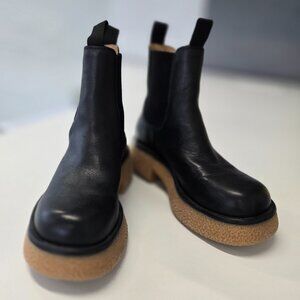 ZARA women's leather platform boots